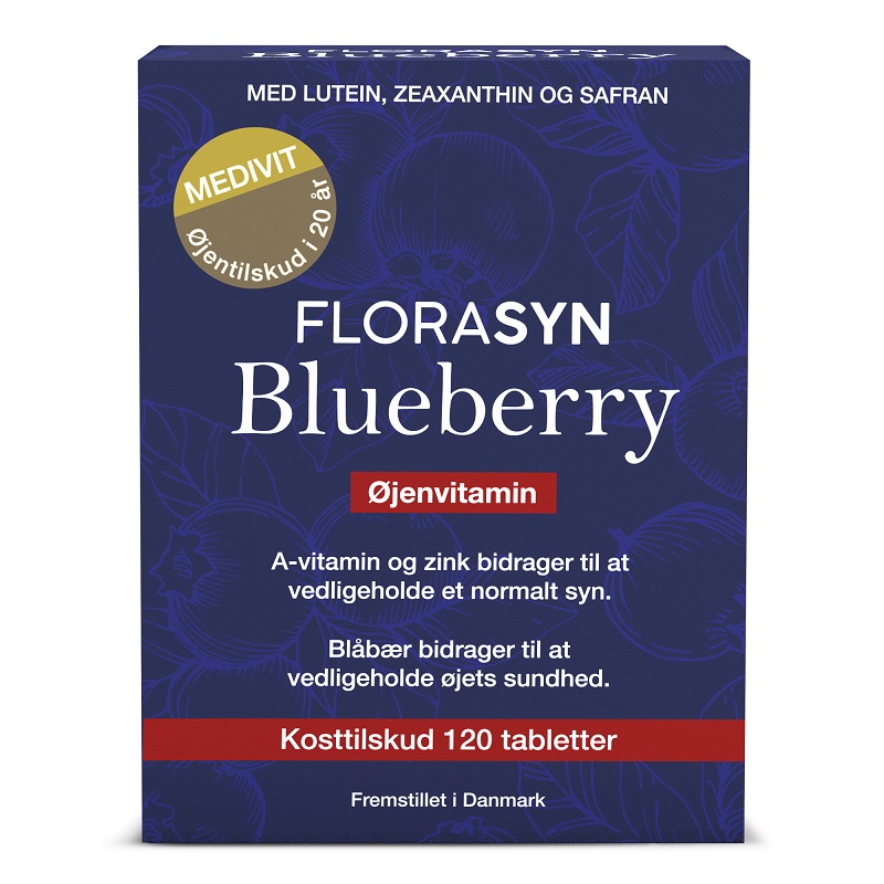 Billede af Florasyn Blueberry 120 tabl. - Spar 15% v. køb over 500 kr. - Pharmovital